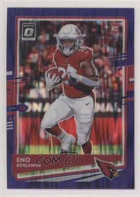 2020 Panini Donruss Optic Rookies Purple Shock Prizm Eno Benjamin Rookie RC 03ns