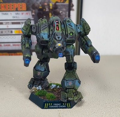 #ad Battletech Pro Painted Peacekeeper Mech With Pilot And Mech Cards $45.00
