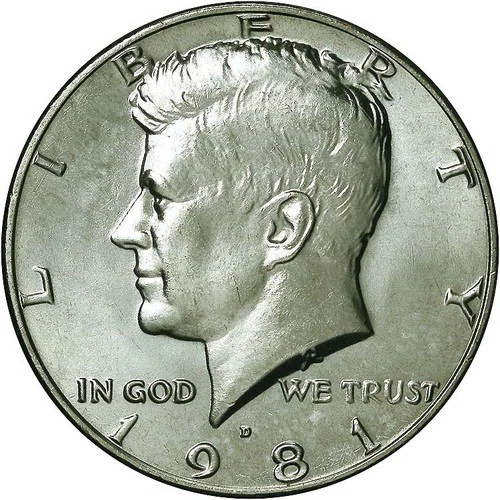 1981-D Kennedy Half Dollar Coin - D Mint - (UNC) Brilliant Uncirculated