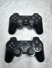 PlayStation 3 SIXAXIS CECHZC1U Controller LOT OF TWO - Black, Tested