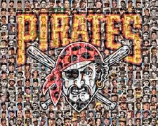 Pittsburgh Pirates Mosaic Print 200+ Past & Present Players MLB Wall Art Gift