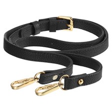 Leather Shoulder Bag Handle Purse Strap Handbags, 0.6" Wide 41-51" Long Black 