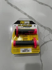 ProTaper Clamp-On Full Diamond Grips Neon Pink/Dark Grey Brand NWT