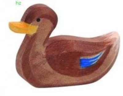 Ostheimer 13212 Ente schwimmend aus Holz Höhe 4cm