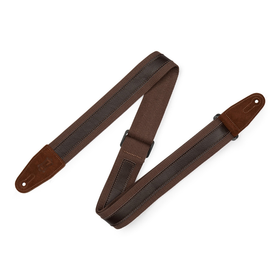 Chitarra - Tracolla - Mc2cg-brn-dbr Tracolla In Cotone Brown Con Strip In Pel...
