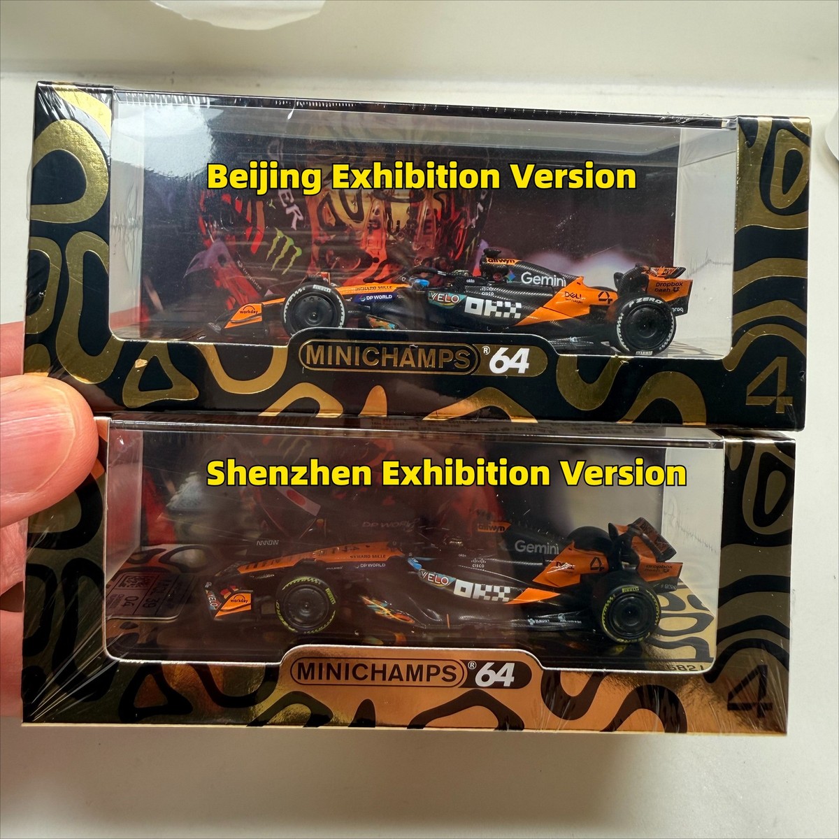 Minichamps 1/64 McLaren MCL38 Lando Norris HEC Beijing Golden