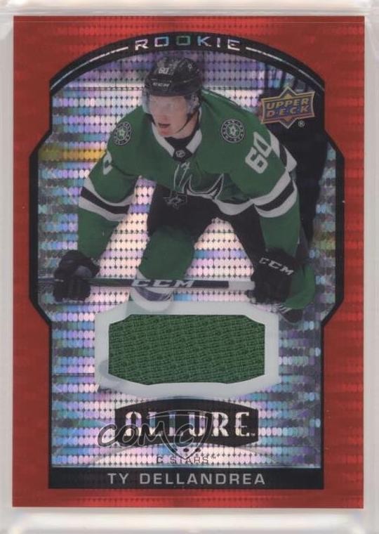 2020-21 Upper Deck Allure Red Rainbow Jerseys Ty Dellandrea #80 Rookie RC 9ui