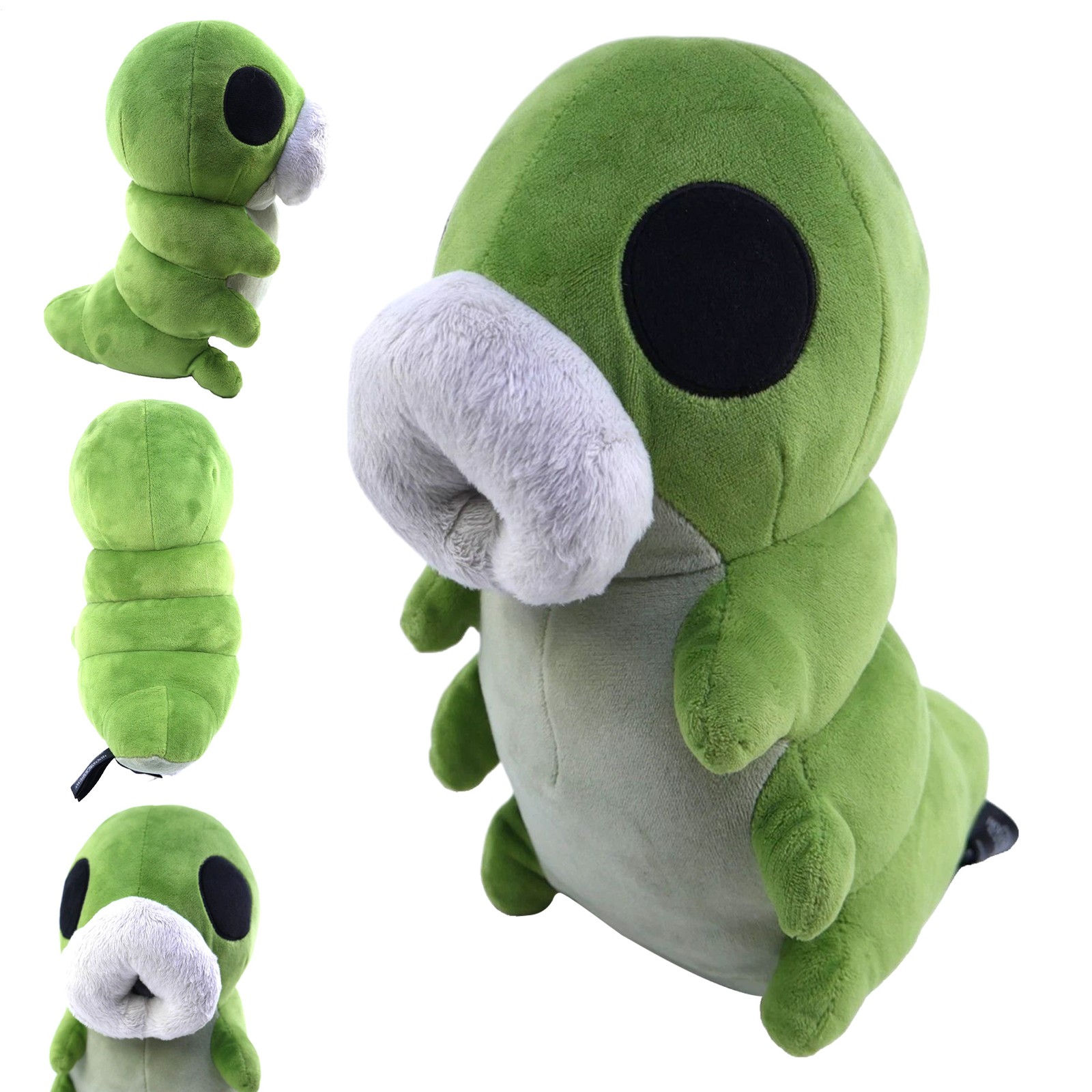 Hollow Knight Grub Plush Figure Statue Green Caterpillar Plush 9.8 In