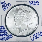 1935 P BU UNCIRCULATED SILVER PEACE DOLLAR AUTHENTIC U.S.MINT RARE KEY DATE 6806