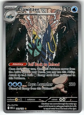 Clawitzer 141/132 Illustration Rare Mega Evolution Pokemon Near Mint