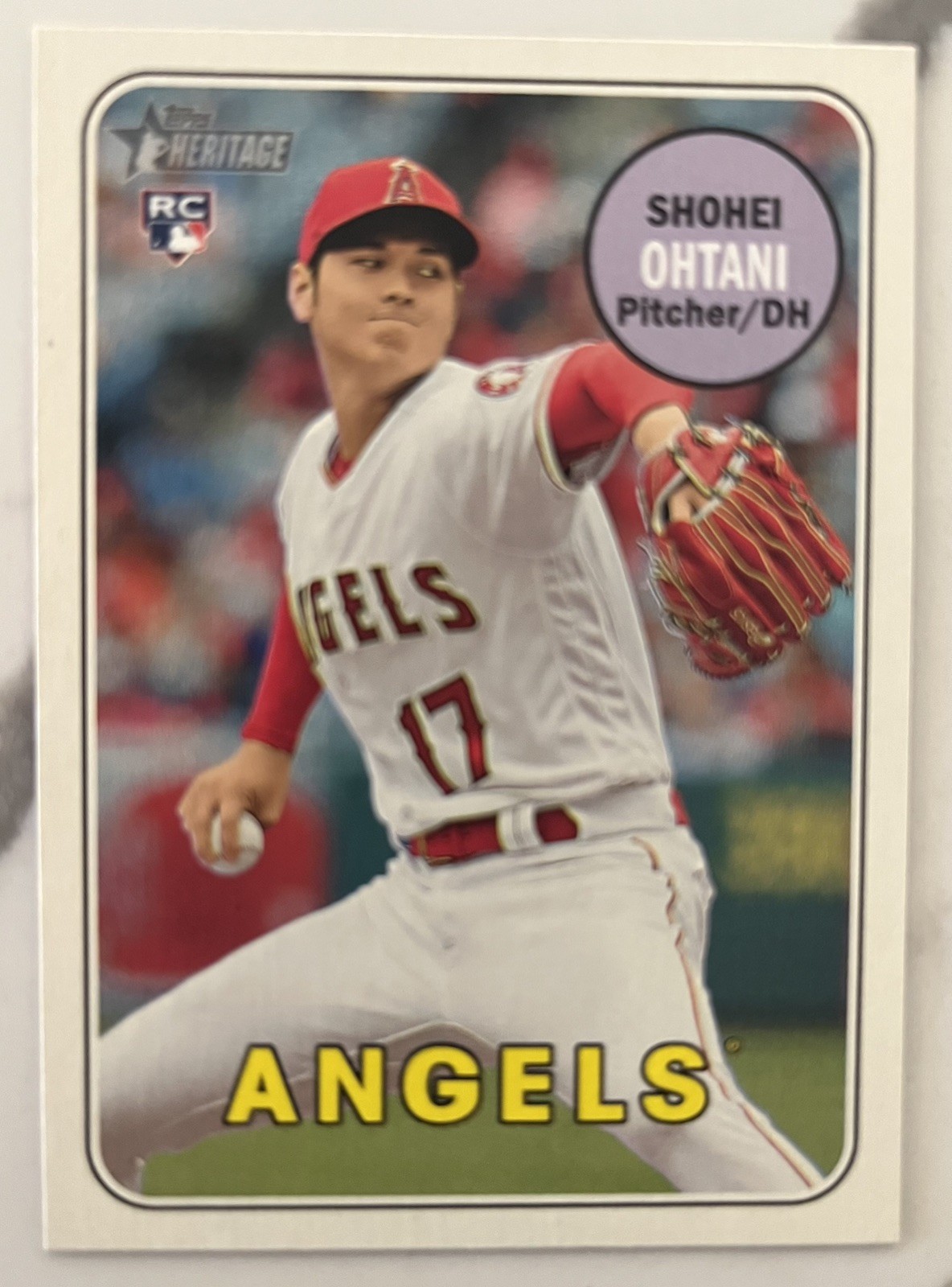 2018 Topps Heritage High Number Shohei Ohtani Action Photo Variation SSP #600