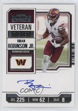 2023 Panini Contenders Veteran Ticket Auto Brian Robinson Jr #CTA-BRJ Auto 6q5