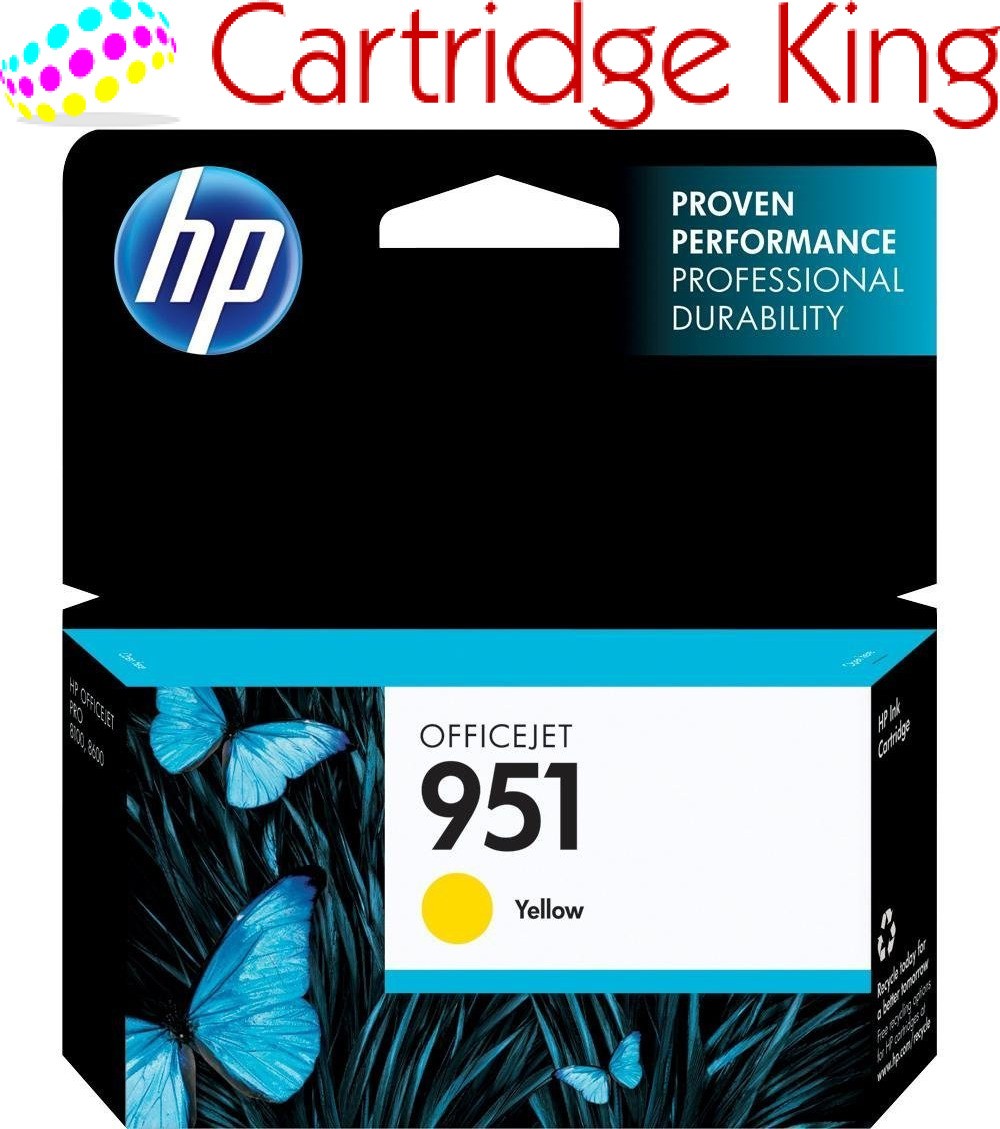 HP 951 Standard Yield Yellow Original Ink Cartridge Page Yield 700 (P/N CN052AE)