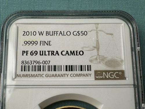 2010-W American Buffalo PROOF 1 oz Gold $50 Coin PF69 NGC - Picture 5 of 5