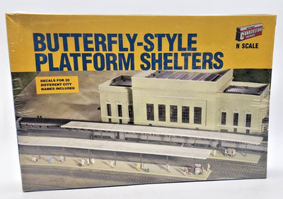 Walthers Cornerstone (N) 933-3258 Butterfly-Style Station Platform Shelter Train