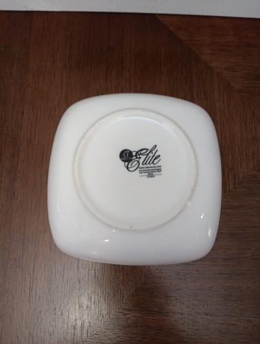 Gibson Elite Salena Square Stonewear Cereal Bowl White Good Preowned Condition - Picture 3 of 5