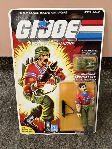 * VINTAGE HASBRO 1985 GI JOE COBRA BAZOOKA ACTION FIGURE *BC