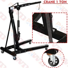 1 Ton Mobile Hydraulic Folding Engine Crane Stand Workshop Hoist Lift Lifter
