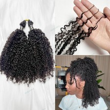 Micro Pre Looped Crochet Human Hair Extensions Afro Kinky Curly Human Crochet...