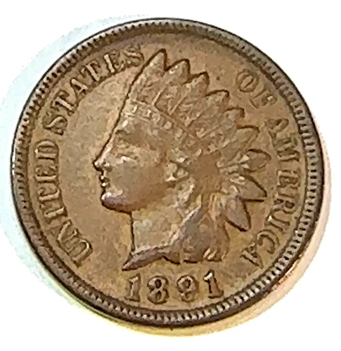 1891 Indian Cent Nice Original XF CHRC