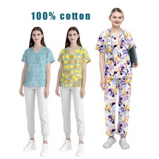 Women's Scrub Top with V-Neck Functional Features