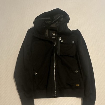 G-Star RAW Men's Black Full Zip Hooded Jacket w/ Pockets Size M