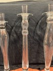 Set of 3 Clear Glass Decorative Candlesticks for Taper or Dinner Candles — photo 3