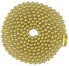Brass Ball Chains, 4.5" to 40". Bag of 100 each. Made in the USA.
