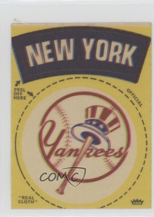 1968-72 Fleer Cloth Patches New York Yankees Round Logo (Hat Brim White ...