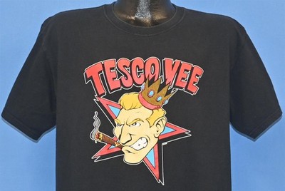 vintage Y2K TESCO VEE CIGAR CHRIS SHARY TOUCH & GO RECORDS PUNK t-shirt LARGE L