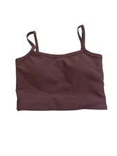 Wilo The Label Brown Ribbed Sports Bra Size S