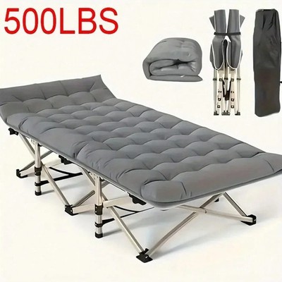 75'' Queen Heavy-Duty Folding Bed 10-Leg Portable With Mattress