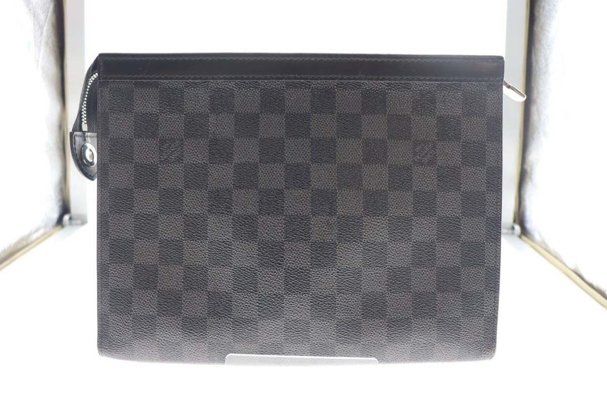 Louis Vuitton Pochette Voyage MM N41696 Damier Graphite Black
