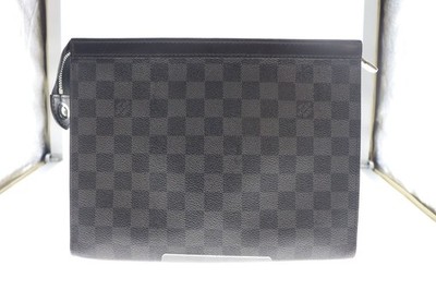 Louis Vuitton Pochette Voyage MM N41696 Damier Graphite Black