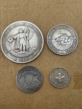 Lot 4 Coin Brasil 4000 Reis, 2000 Reis, 1000 Reis, 400 Reis 1900