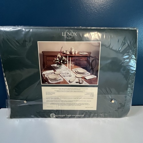 Vintage Lenox Linen Placemats And Napkins Rose Manor Set (2 Packs) NOS - Picture 7 of 11