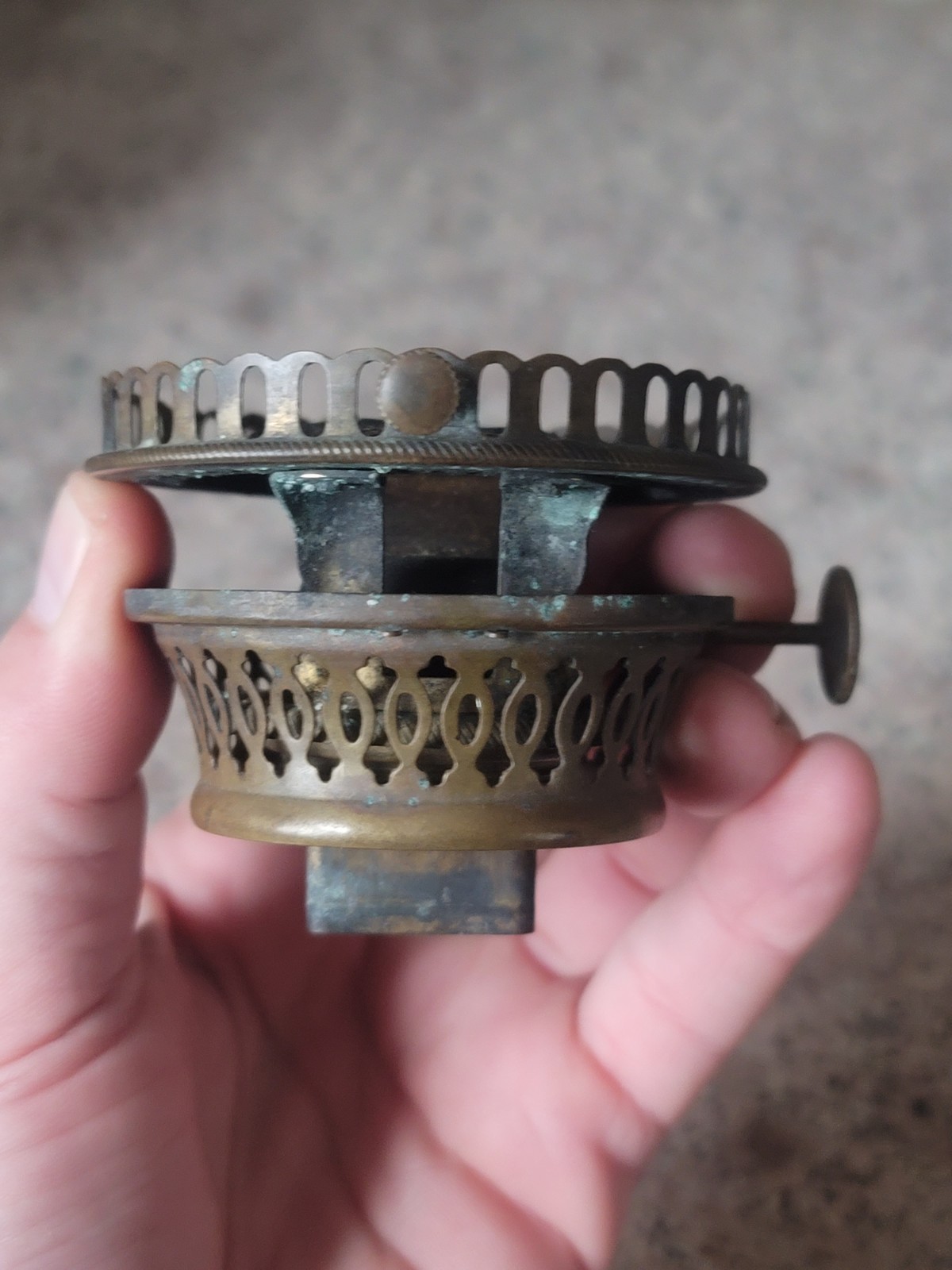 Lot Of 3 19th C. P&A Set Screw Oil Kerosene Lamp Burners LOOK! Parts Unique