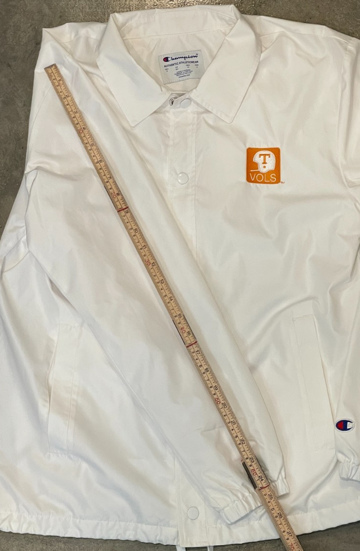 Champion Tennessee Vols Windbreaker Jacket Men S White Snap Button NCAA Football thumbnail 8