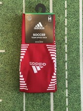 ADIDAS Team Speed II OTC Soccer Socks Red NEW Mens Youth M fits 5-8.5 Free Ship