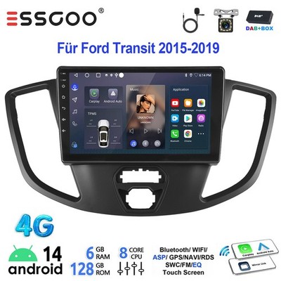 DAB+ Für Ford Transit 2015-2018 Carplay Android 14 Autoradio GPS Navi MIC Kamera