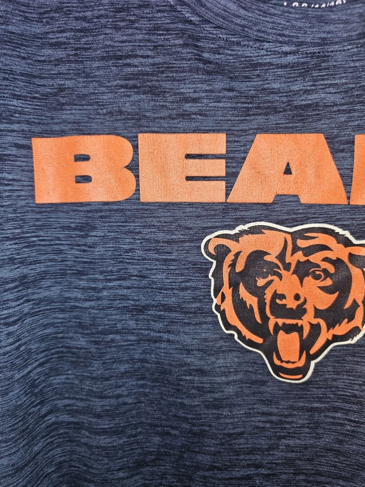 Chicago Bears NFL Team Apparel Youth 大号 14/16 蓝色图形标志 T 恤 NFL — 第 2/4 张图片