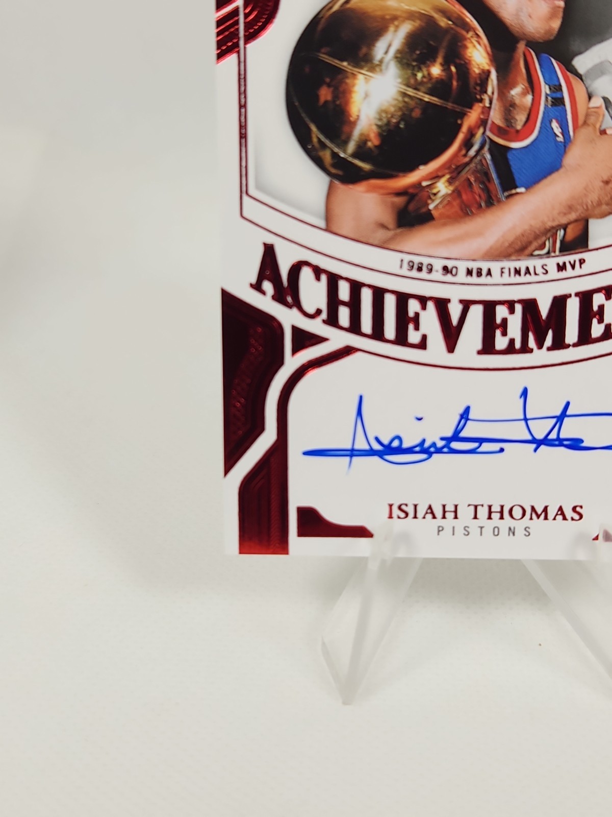 Panini Flawless Achievements Ruby Auto /15 Isiah Thomas Pistons SSP Hall Of Fame view 5