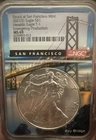 2021 S Silver Heraldic Eagle Type I Emergency Production MS69 -BAY BRIDGE SLAB