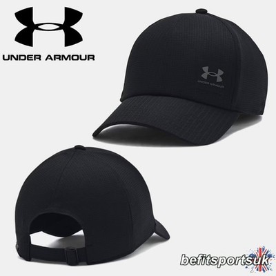 UNDER ARMOUR SCHWARZE KAPPE ArmourVent Low STRETCH ONE SIZE VERSTELLBARE MÜTZE