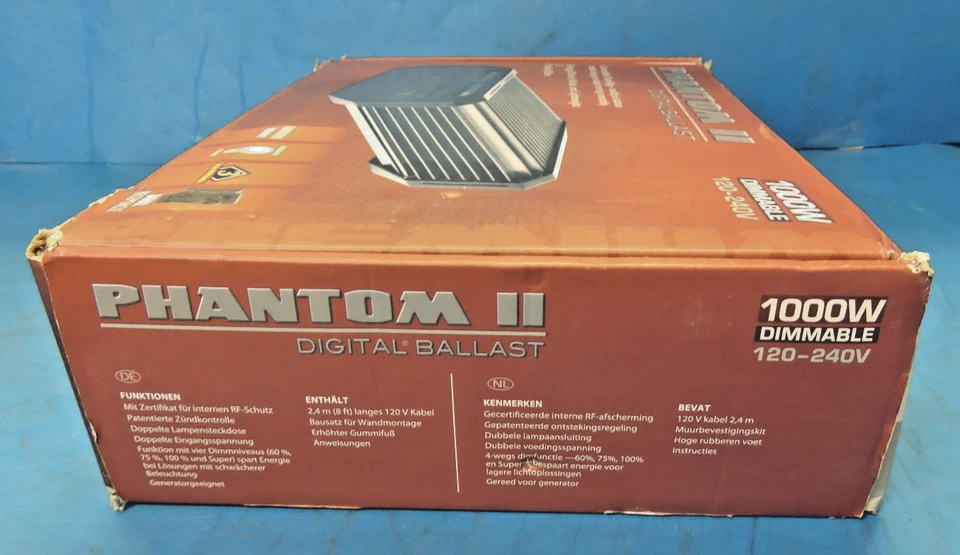 NEW Phantom II 1000W Dimmable Digital Ballast for Grow Lights 120-240V / PHB2010 - Image 2 of 4