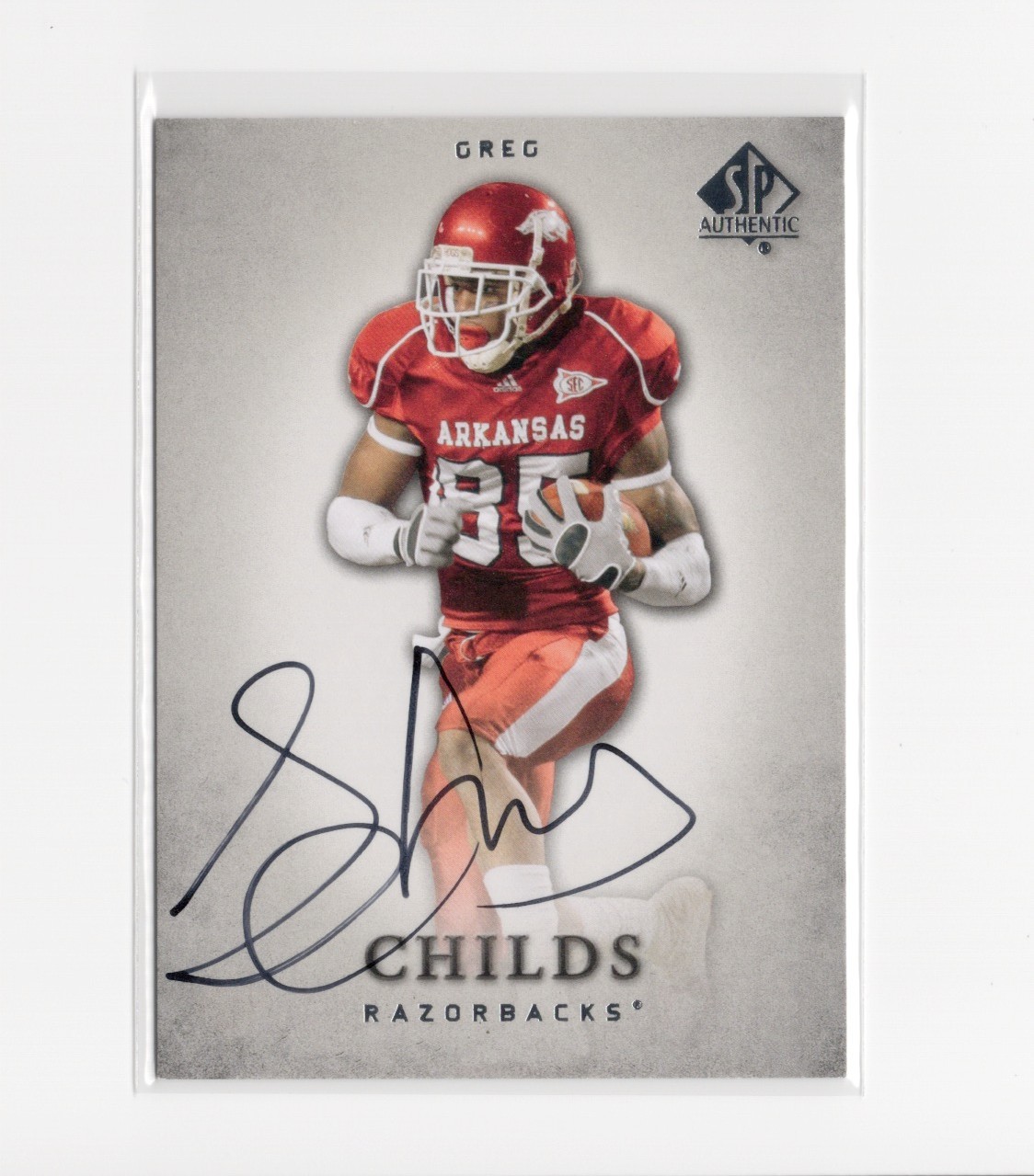 Greg Childs SP Authentic #39 Autograph