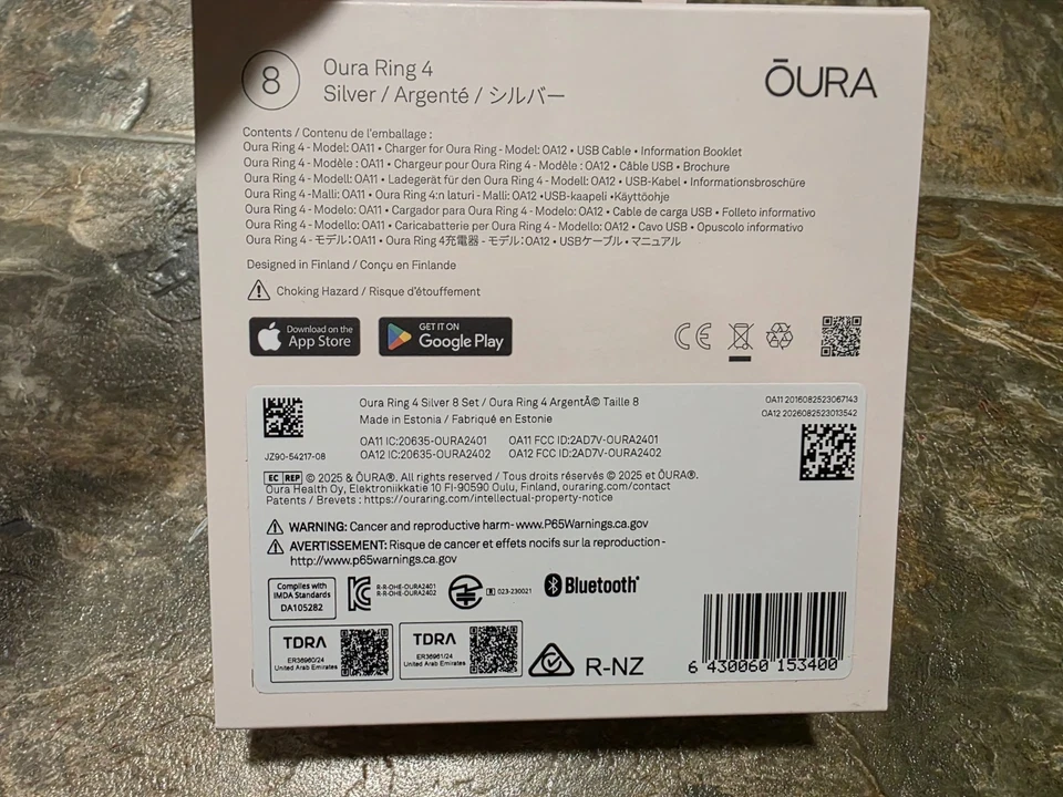 NEW SEALED Oura Ring 4 Gen 4 - Silver - Size 8 - Smart Sleep & Health Tracker - Image 4 of 4