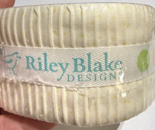Riley Blake Design Cream Swiss DOT Quilting Roll-Up Jelly Roll 2 1/2" 40 Pieces