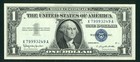 $1 1957 (( AU )) Silver Certificate Note ** CURRENCY (1st of 2 consecutive) — photo 2