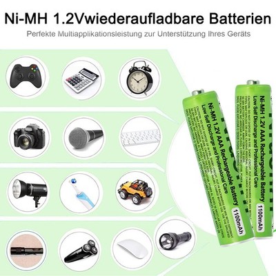 Rechargeable NI-MH AAA 1100mAh 1.2V Battery for Cordless Phones Gigaset Handsets